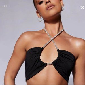 Meshki Ruby Diamante Rope Ruched Bandeau